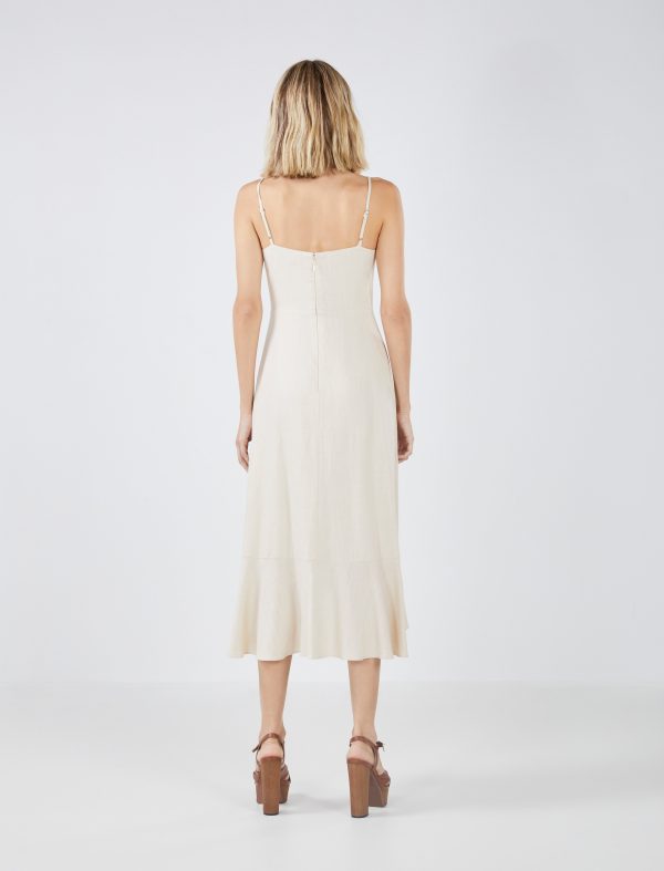 BCBG DORIS RUFFLE MIDI DRESS - Image 4