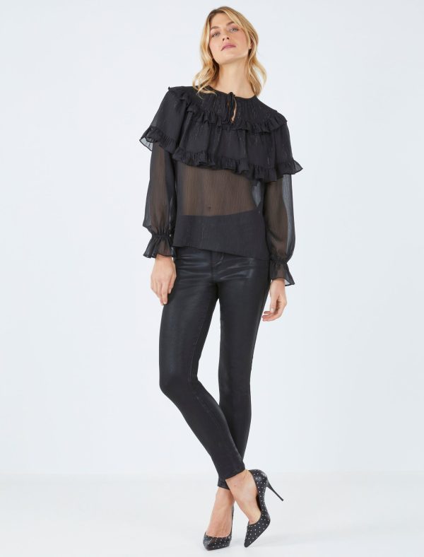 Bcbg Double Ruffle Tie Front Top - Image 2