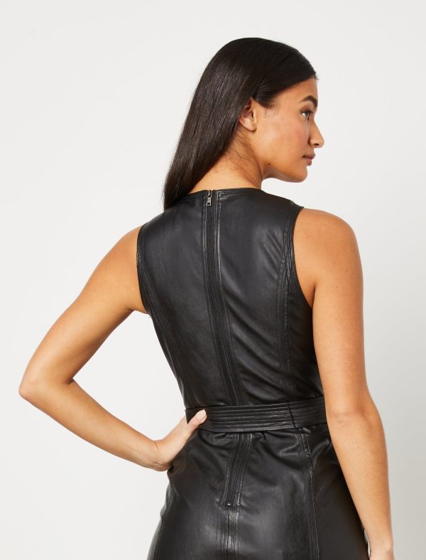 Bcbg Dulce Faux Leather Mini Dress - Image 6