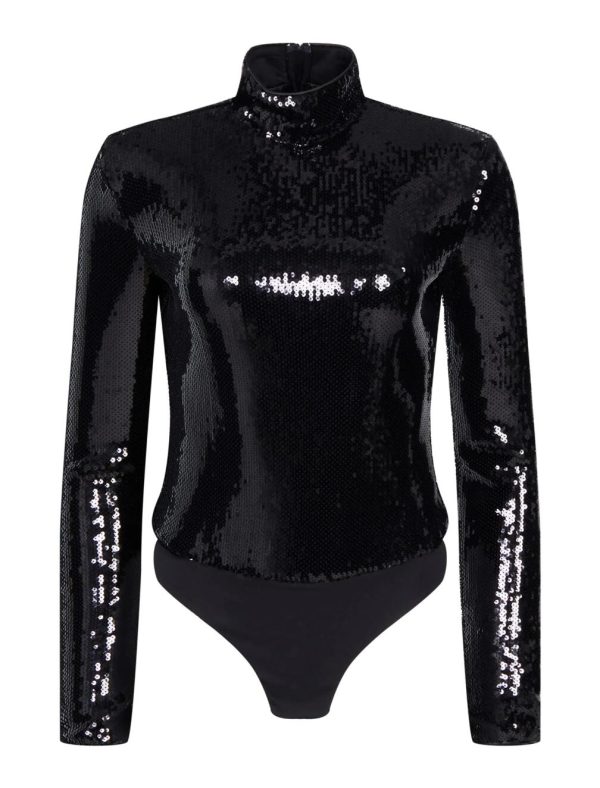 BCBG EDDA SEQUIN BODYSUIT - BLACK BEAUTY - Image 5