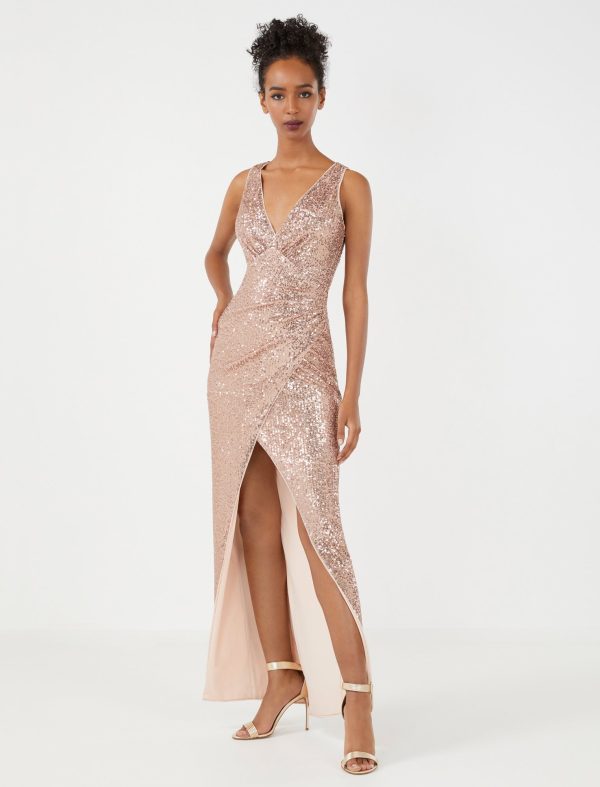 Bcbg Elena Sequin Evening Dress