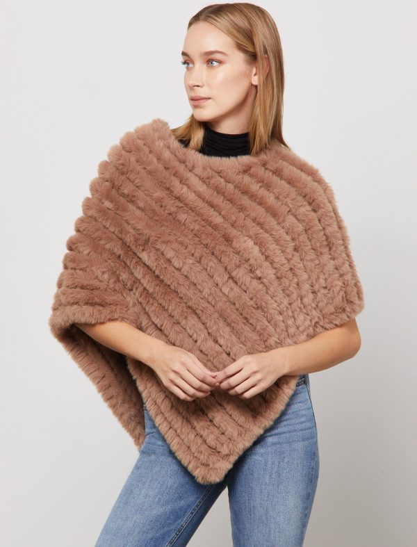 Bcbg Elinor Faux Fur Poncho Capelet