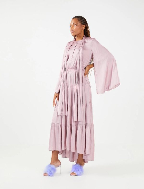 BCBG ELISA TIERED MAXI DRESS - DAWN PINK - Image 2