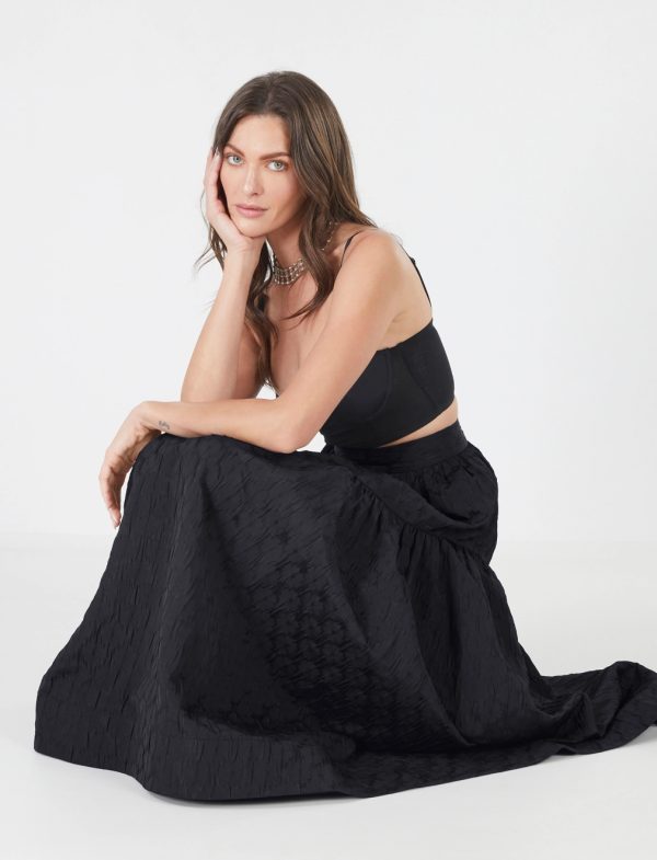 BCBG ELISABETTA SKIRT - BLACK BEAUTY - Image 4