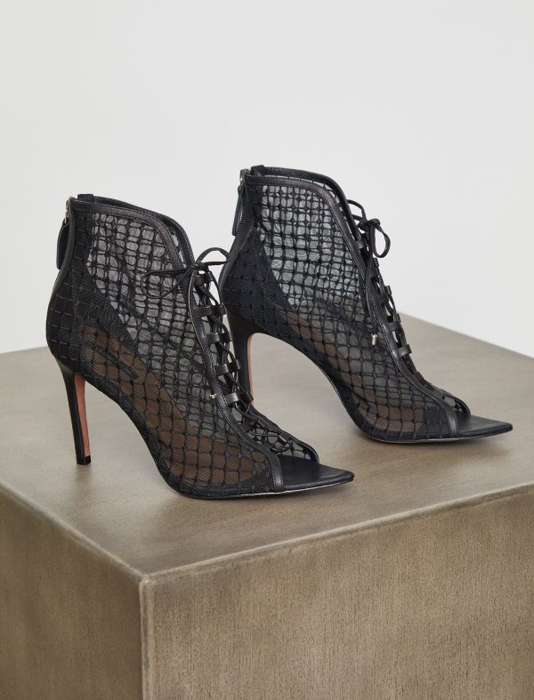 Bcbg Ellise Mesh Lace-Up Bootie