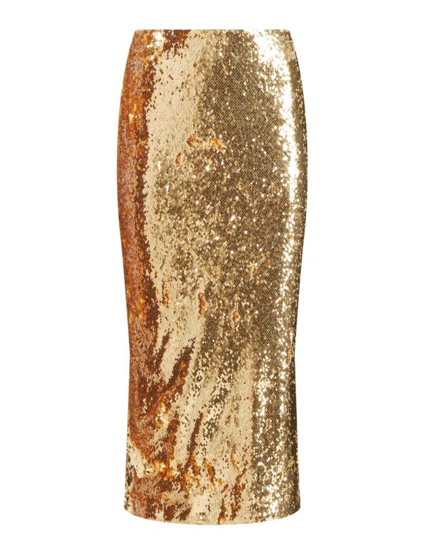 BCBG ELNA SEQUIN SKIRT - GOLD - Image 5