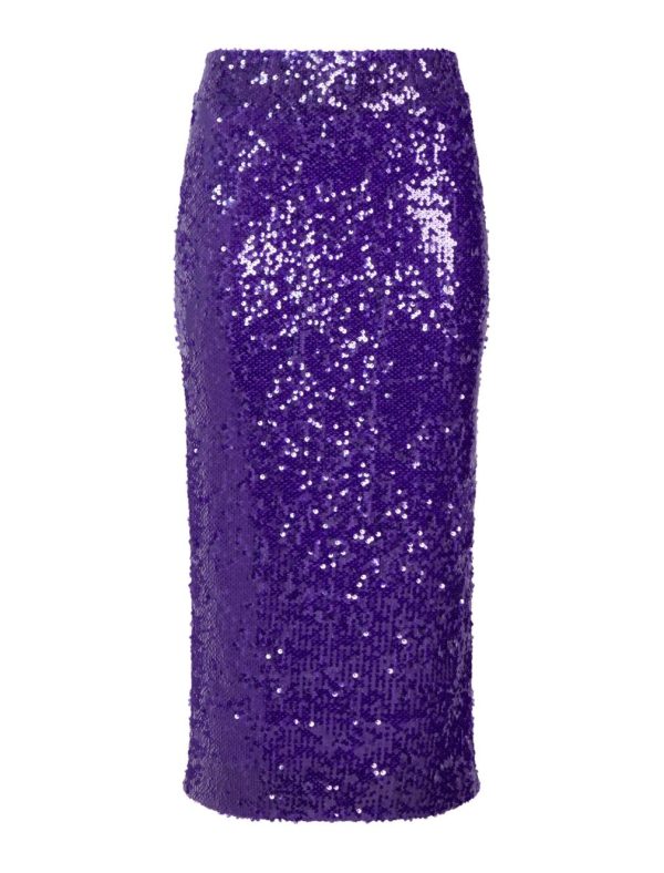 BCBG ELNA SEQUIN SKIRT - VIOLET - Image 5