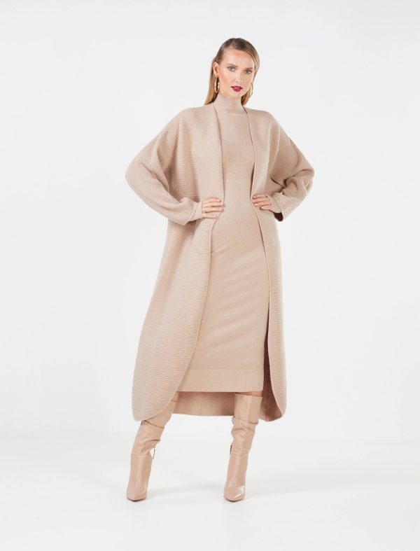 BCBG ELOISA DUSTER JACKET - CINNAMON SWIRL