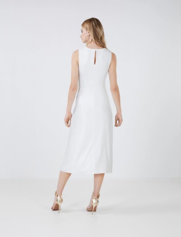 BCBG ELOISE MIDI DRESS - OFF WHITE - Image 4