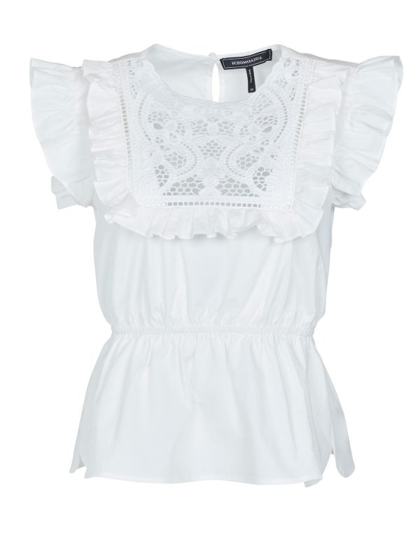 Bcbg Embroidered Ruffle Top - Image 4