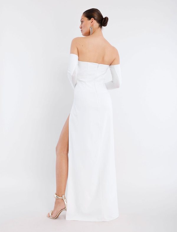 BCBG ENCINAL EVENING GOWN - OPTIC WHITE - Image 3