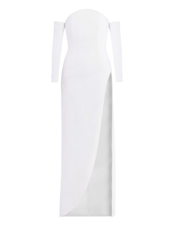 BCBG ENCINAL EVENING GOWN - OPTIC WHITE - Image 5