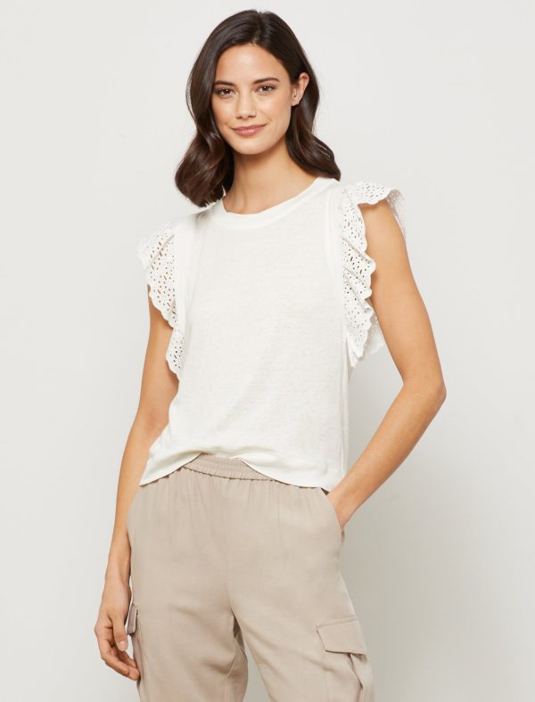 Bcbg Eyelet Lace Top