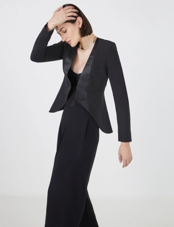 BCBG ALONZO STRUCTURED BLAZER - BLACK BEAUTY - Image 2