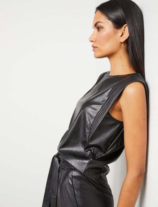 Bcbg Faux Leather Tank - Image 3