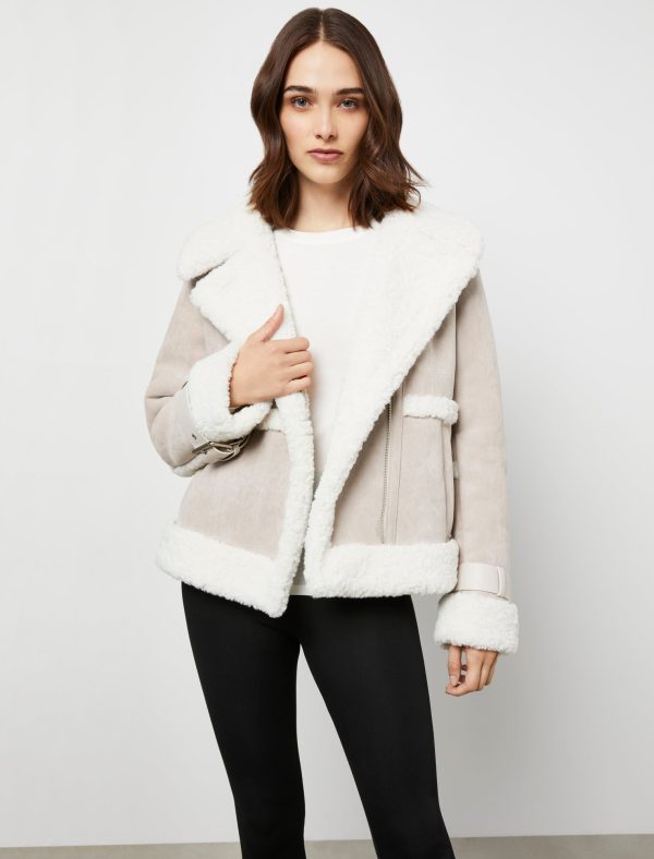 Bcbg Faux Shearling Moto Jacket - Image 5