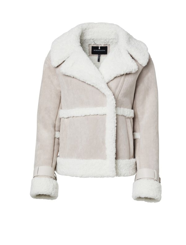 Bcbg Faux Shearling Moto Jacket - Image 8