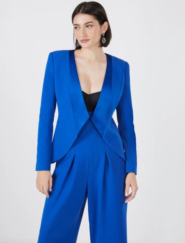 BCBG BLAZER ALONZO STRUCTURED BLAZER - MAZARINE BLUE - Image 2