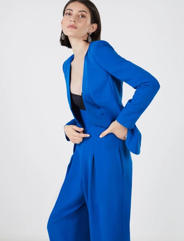 BCBG BLAZER ALONZO STRUCTURED BLAZER - MAZARINE BLUE - Image 3