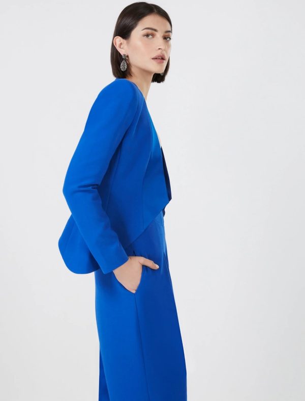 BCBG BLAZER ALONZO STRUCTURED BLAZER - MAZARINE BLUE - Image 4