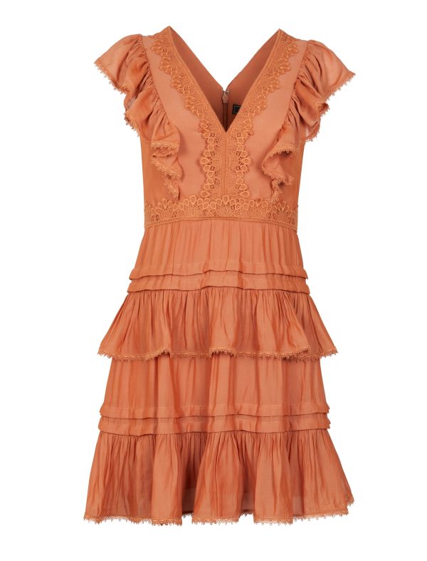 BCBG FRANCIS RUFFLE MINI DRESS - Image 4