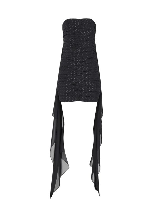 BCBG GIANA CHIFFON MINI DRESS - BLACK BEAUTY - Image 5