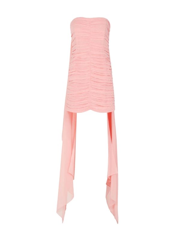 BCBG GIANA CHIFFON MINI DRESS - SALMON ROSE - Image 5