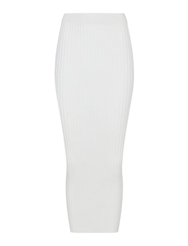 BCBG GIRALDA RIBBED BODYCON SKIRT - GARDENIA - Image 5