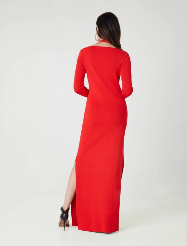 BCBG GIULIA CUTOUT EVENING DRESS - RED - Image 4