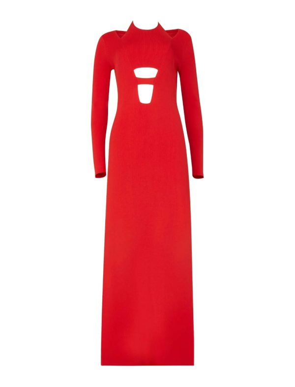 BCBG GIULIA CUTOUT EVENING DRESS - RED - Image 5