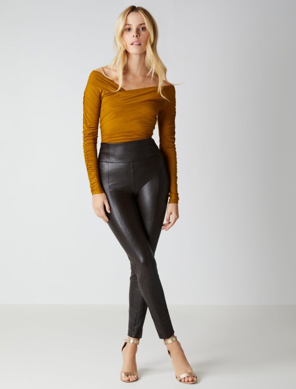 Bcbg High-Waist Stretch Faux Leather Legging