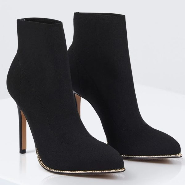 BCBG HILSTON BOOTIE BCBGENERATION - BLACK FLYKNIT