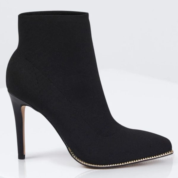 BCBG HILSTON BOOTIE BCBGENERATION - BLACK FLYKNIT - Image 3