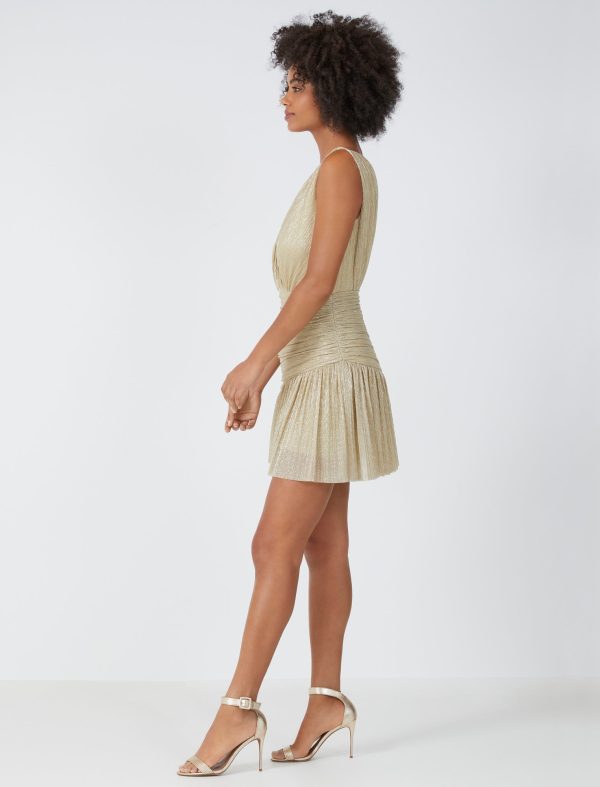 Bcbg Iris Metallic Evening Mini Dress - Image 3