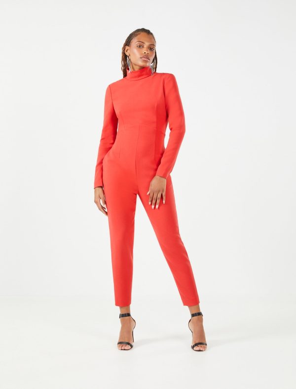 BCBG ANITA CUTOUT JUMPSUIT - RUBICONDO