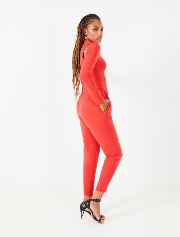 BCBG ANITA CUTOUT JUMPSUIT - RUBICONDO - Image 3