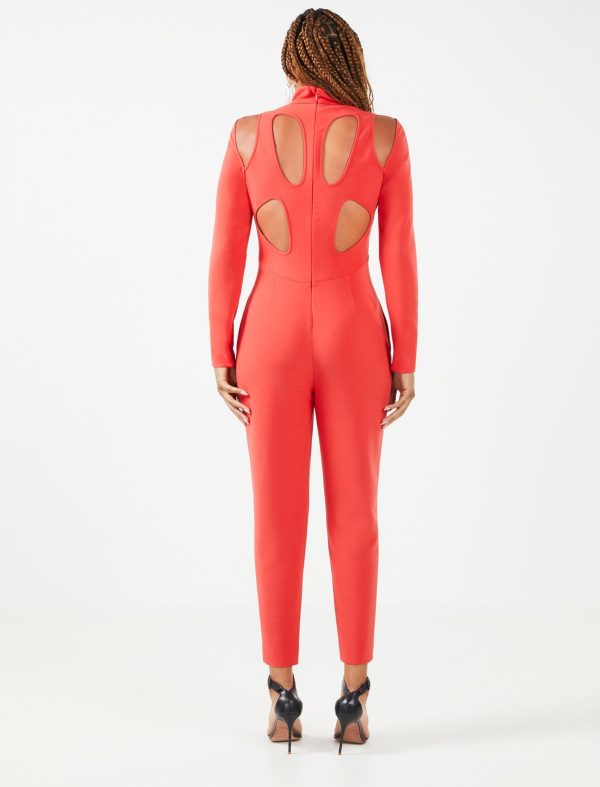 BCBG ANITA CUTOUT JUMPSUIT - RUBICONDO - Image 4