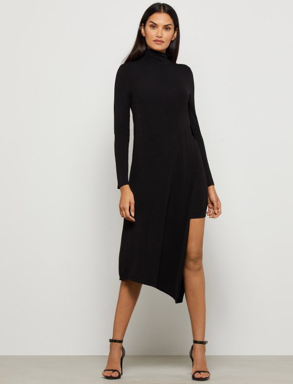 Bcbg Jada Asymmetrical Turtleneck Dress