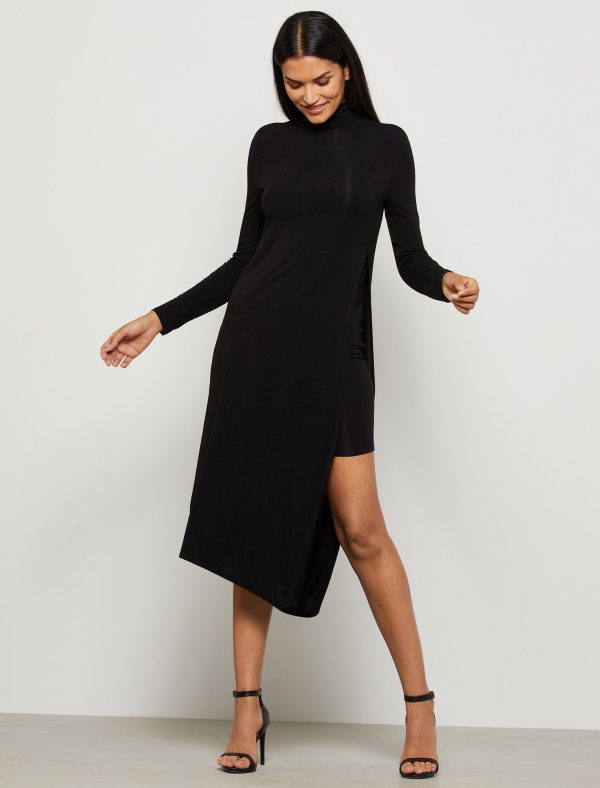 Bcbg Jada Asymmetrical Turtleneck Dress - Image 5