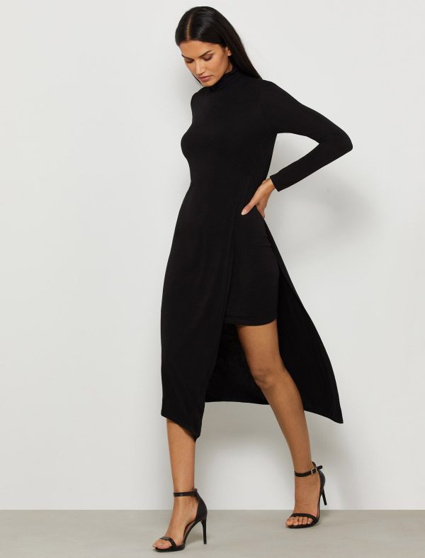 Bcbg Jada Asymmetrical Turtleneck Dress - Image 6