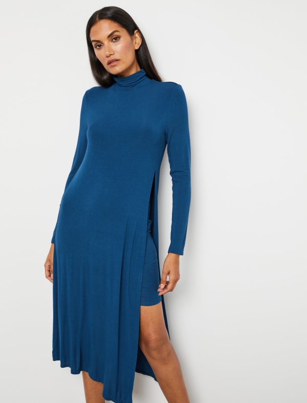 Bcbg Jada Asymmetrical Turtleneck Dress - Image 2