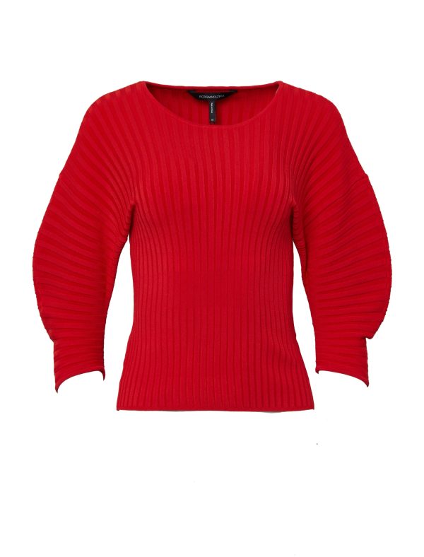 Bcbg Jade Puff Sleeve Rib Top - Image 8