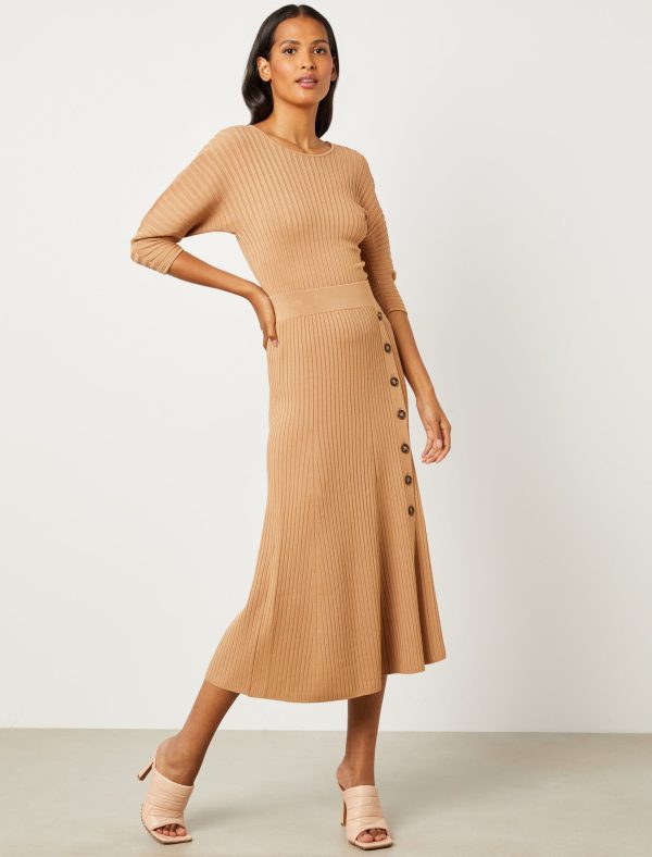 Bcbg Jade Ribbed Midi Skirt - Image 2