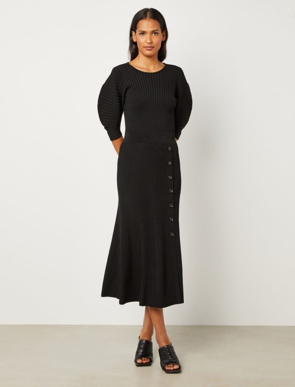 Bcbg Jade Ribbed Midi Skirt