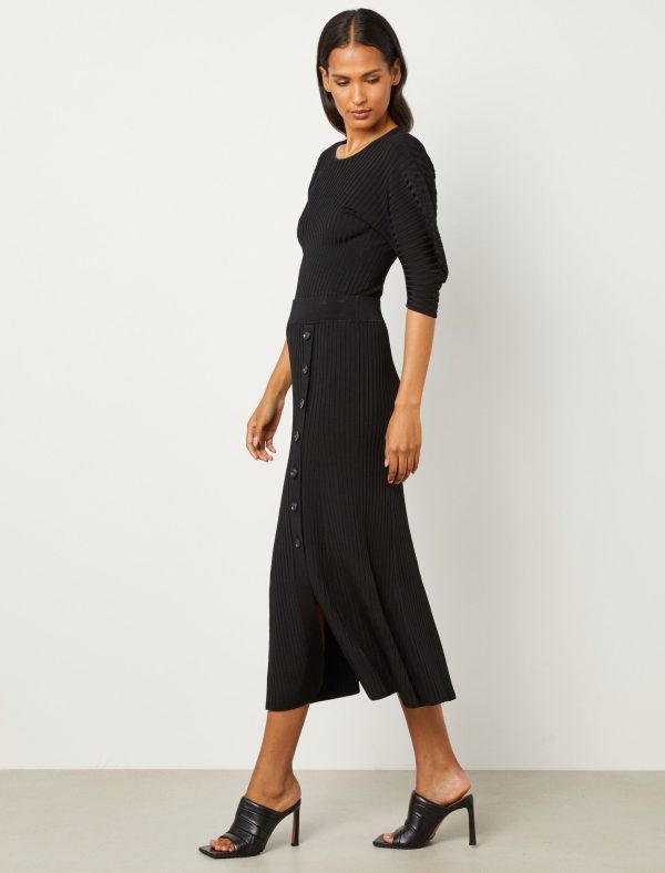 Bcbg Jade Ribbed Midi Skirt - Image 3