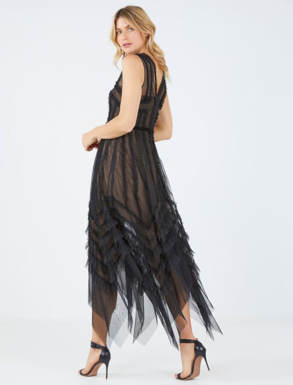 Bcbg Anna Ruffle Tulle Evening Dress - Image 4