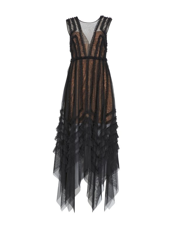 Bcbg Anna Ruffle Tulle Evening Dress - Image 5