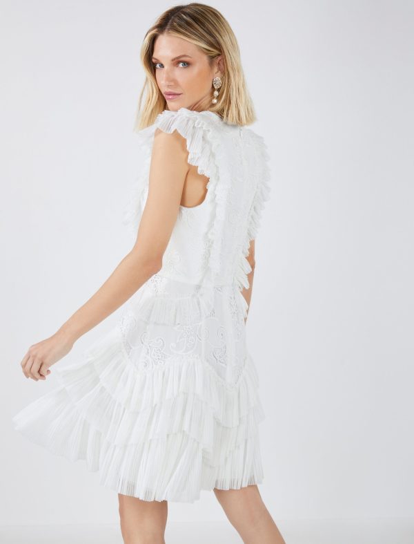 BCBG KAMI RUFFLE MINI DRESS - Image 2