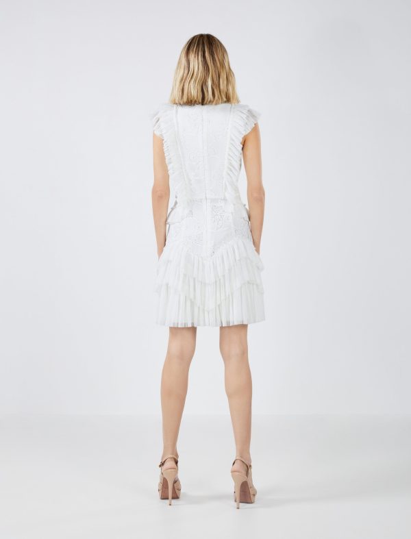 BCBG KAMI RUFFLE MINI DRESS - Image 3