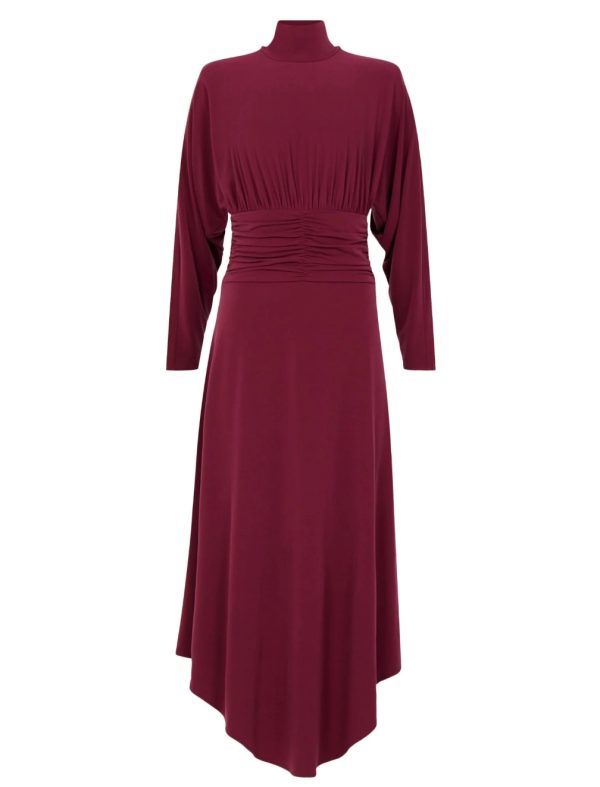 BCBG ANTONELLA TURTLENECK DRESS - CORDOVAN - Image 5